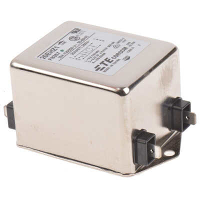 TE Connectivity, Corcom HZ 20A 250 V ac 50Hz, Flange Mount EMI Filter, Fast-On, Single Phase