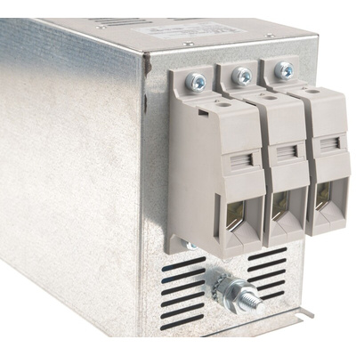 TE Connectivity, Corcom BCF 180A 277 (PH to G) V ac, 480 (PH to PH) V ac 50 Hz, 60 Hz, Flange Mount RFI Filter, Screw 3