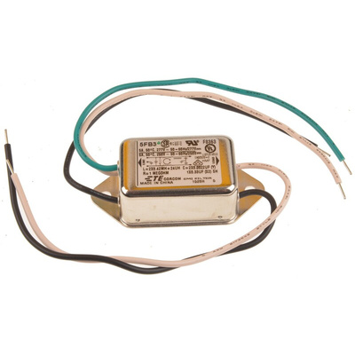 TE Connectivity, Corcom FB 5A 277 V ac/dc 50Hz, Panel Mount RFI Filter, Wire Lead, Single Phase