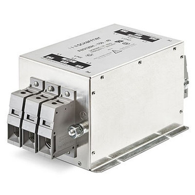 Schaffner, FN3120 25A 520/300 V ac 0 → 60Hz, Chassis Mount EMC Filter, Terminal Block 3 Phase