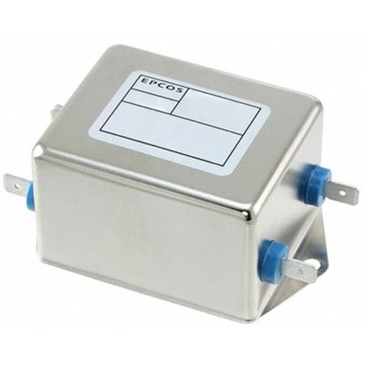 EPCOS, B84113H 3A 250 V ac/dc 50 → 60Hz, Chassis Mount EMC Filter, Lug, Tab Connector, Single Phase
