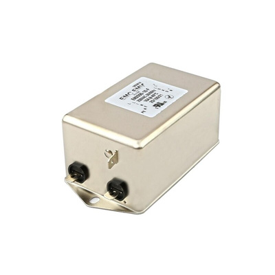 United Automation, 90 3A 250 V 50-60Hz, Chassis Mount EMI Filter, Fast-On, Single Phase