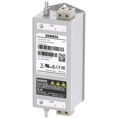Siemens, SINAMICS 18A 240 V ac Category 2, Panel Mount Power Line Filter, Single Phase