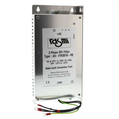 Omron, AX-FIR 250A 400 V ac 400Hz, DIN Rail EMC Filter, Cable 3 Phase