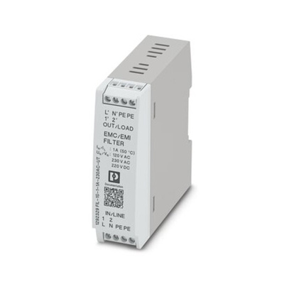 Phoenix Contact 1A 230 V ac, DIN Rail EMC Filter, Single Phase