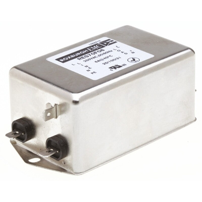 Roxburgh EMC, RES70 6A 250 V ac DC → 400Hz, Chassis Mount RFI Filter, Fast-On, Single Phase