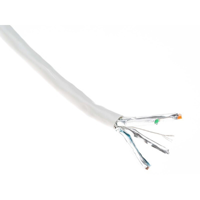 CAE Cat6 Ethernet Cable, U/FTP, Grey PVC Sheath, 100m, IEC 60332-1