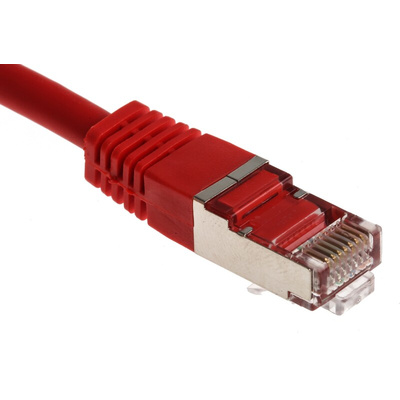 RS PRO Cat6 Male RJ45 to Male RJ45 Ethernet Cable, S/FTP, Red PVC Sheath, 3m