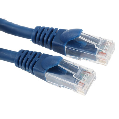 RS PRO Cat6 Male RJ45 to Male RJ45 Ethernet Cable, U/UTP, Blue LSZH Sheath, 10m