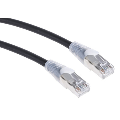 RS PRO Cat6 Male RJ45 to Male RJ45 Ethernet Cable, F/UTP, Black LSZH Sheath, 3m