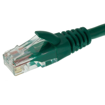 RS PRO Cat5e Male RJ45 to Male RJ45 Ethernet Cable, U/UTP, Green PVC Sheath, 5m