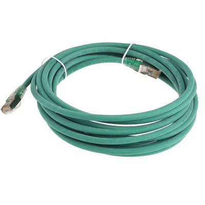 RS PRO Cat6 Male RJ45 to Male RJ45 Ethernet Cable, F/UTP, Green LSZH Sheath, 5m