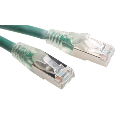 RS PRO Cat6 Male RJ45 to Male RJ45 Ethernet Cable, F/UTP, Green LSZH Sheath, 5m