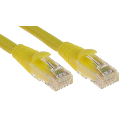 RS PRO Cat6 Male RJ45 to Male RJ45 Ethernet Cable, U/UTP, Yellow LSZH Sheath, 2m