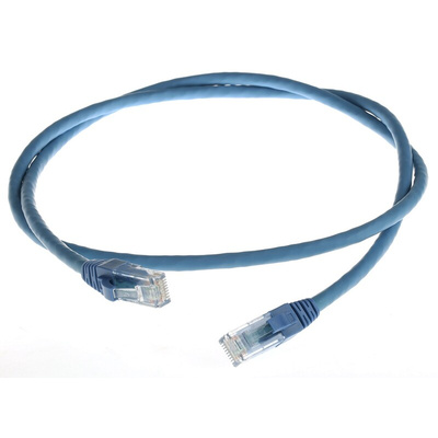 RS PRO Cat6 Male RJ45 to Male RJ45 Ethernet Cable, U/UTP, Blue LSZH Sheath, 1m