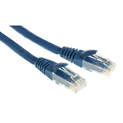 RS PRO Cat6 Male RJ45 to Male RJ45 Ethernet Cable, U/UTP, Blue LSZH Sheath, 0.5m