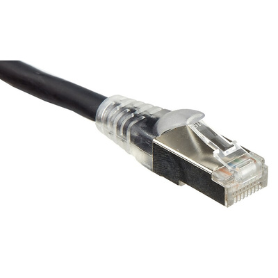 RS PRO Cat6 Male RJ45 to Male RJ45 Ethernet Cable, U/UTP, Black PVC Sheath, 2m