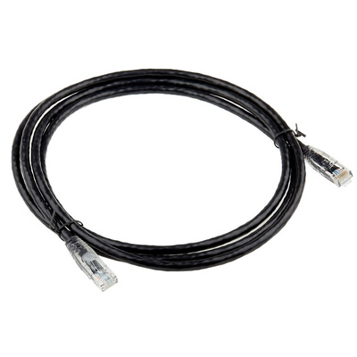 RS PRO Cat6 Male RJ45 to Male RJ45 Ethernet Cable, U/UTP, Black PVC Sheath, 2m