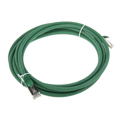 RS PRO Cat6 Male RJ45 to Male RJ45 Ethernet Cable, F/UTP, Green LSZH Sheath, 3m