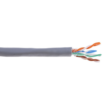 RS PRO Cat5e Ethernet Cable, F/UTP, Grey PVC Sheath, 305m