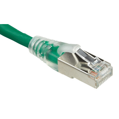 RS PRO Cat6 Male RJ45 to Male RJ45 Ethernet Cable, F/UTP, Green LSZH Sheath, 10m