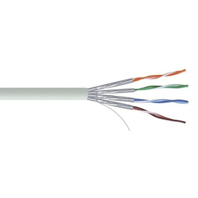 RS PRO Cat7 Ethernet Cable, U/FTP, Grey PVC Sheath, 100m