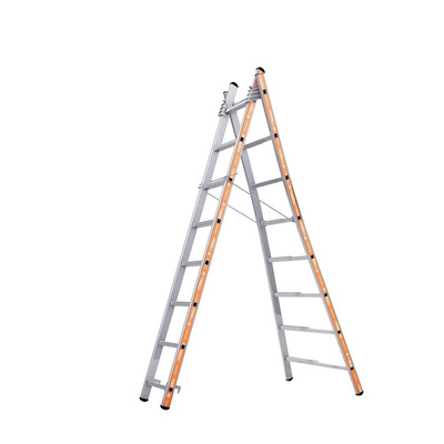 TUBESCA Aluminium Combination Ladder 8 steps 2.41m open length