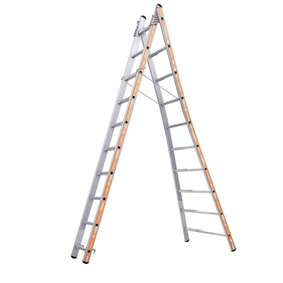 TUBESCA Aluminium Combination Ladder 10 steps 2.97m open length