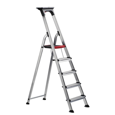 RS PRO Aluminium 5 steps Step Ladder, 1.041m platform height, 1.677m open length