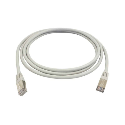 RS PRO Cat6 Male RJ45 to Male RJ45 Ethernet Cable, F/UTP, Grey PVC Sheath, 3m, IEC 60332-1