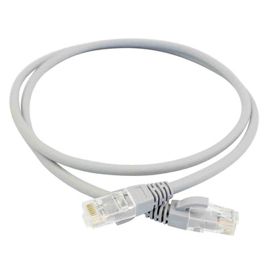 RS PRO Cat6a Male RJ45 to Male RJ45 Ethernet Cable, S/FTP, Grey LSZH Sheath, 5m, IEC 60332-1, LSZH