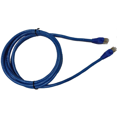 RS PRO Cat6 Male RJ45 to Male RJ45 Ethernet Cable, U/UTP, Blue PVC Sheath, 2m
