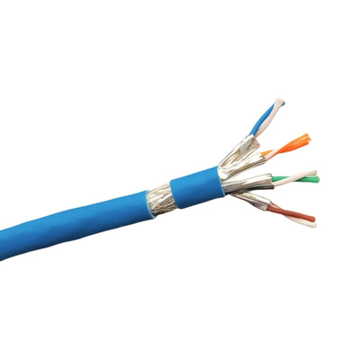 RS PRO Cat7a Ethernet Cable, S/FTP, Blue LSZH Sheath, 100m, Low Smoke Zero Halogen (LSZH)