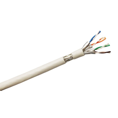 RS PRO Cat7 Ethernet Cable, S/FTP, White LSZH Sheath, 100m, Low Smoke Zero Halogen (LSZH)