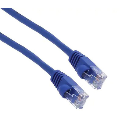 RS PRO Cat5e RJ45 to RJ45 Ethernet Cable, U/UTP, Blue, 2.1m