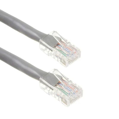 RS PRO Cat6 RJ45 to RJ45 Ethernet Cable, U/UTP, Grey, 2.1m