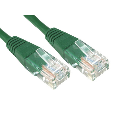RS PRO Cat5e Male RJ45 to Male RJ45 Ethernet Cable, U/UTP, Green PVC Sheath, 5m