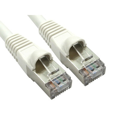 RS PRO Cat6a Straight Male RJ45 to Straight Male RJ45 Ethernet Cable, S/FTP, White LSZH Sheath, 30m, Low Smoke Zero