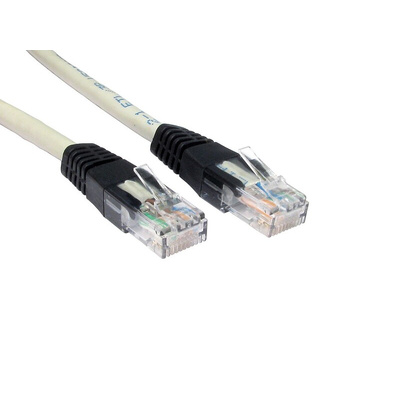 RS PRO Cat6 Straight Male RJ45 to Straight Male RJ45 Ethernet Cable, UTP, Grey PVC Sheath, 5m