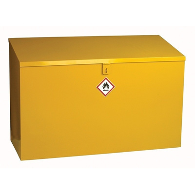 RS PRO Yellow Steel Lockable 1 Doors Hazardous Substance Cabinet, 762mm x 1m x 460mm