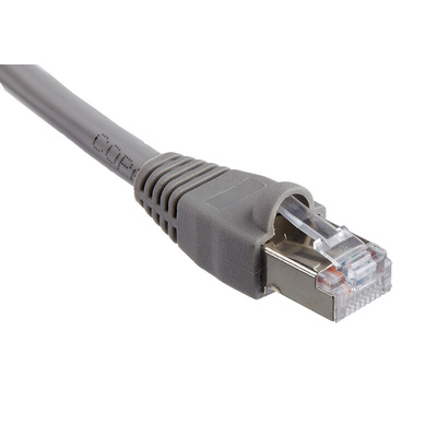 RS PRO Cat5e Male RJ45 to Male RJ45 Ethernet Cable, U/FTP, Grey, 1m