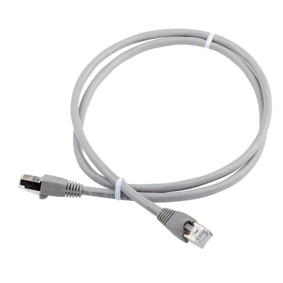 RS PRO Cat5e Male RJ45 to Male RJ45 Ethernet Cable, U/FTP, Grey, 1m