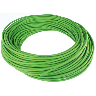 HARTING Cat5 Ethernet Cable, SF/UTP, Green PUR Sheath, 100m, Flame Retardant