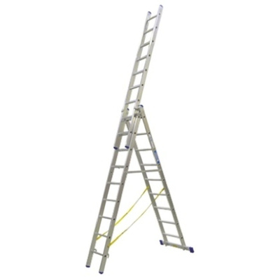 Zarges Aluminium Combination Ladder 27 steps 6.7m open length
