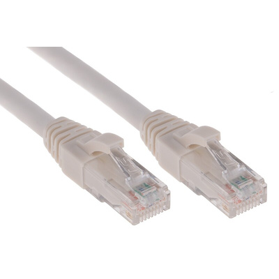 RS PRO Cat5e Male RJ45 to Male RJ45 Ethernet Cable, U/UTP, White PVC Sheath, 5m