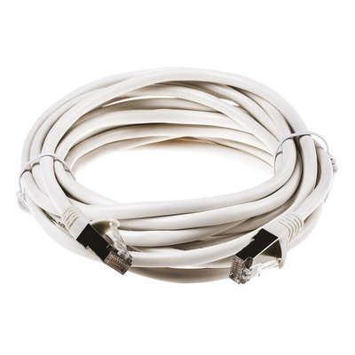 RS PRO Cat5e Male RJ45 to Male RJ45 Ethernet Cable, F/UTP, White PVC Sheath, 5m