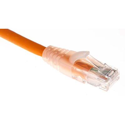 RS PRO Cat6 Male RJ45 to Male RJ45 Ethernet Cable, UTP, Orange LSZH Sheath, 2m