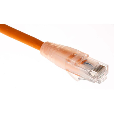 RS PRO Cat6 Male RJ45 to Male RJ45 Ethernet Cable, UTP, Orange LSZH Sheath, 2m