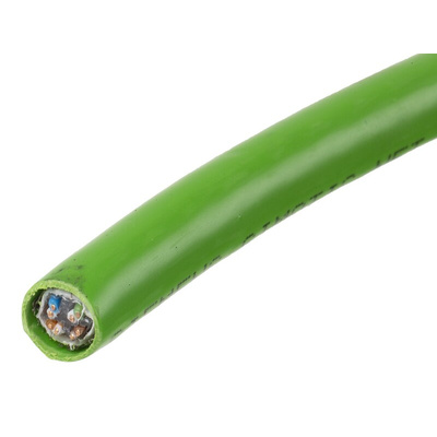 Siemens Cat6a Ethernet Cable, S/UTP, Green PVC Sheath, 20m, Fire Resistant