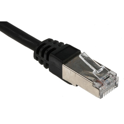 RS PRO Cat6 Male RJ45 to Male RJ45 Ethernet Cable, F/UTP, Black LSZH Sheath, 15m